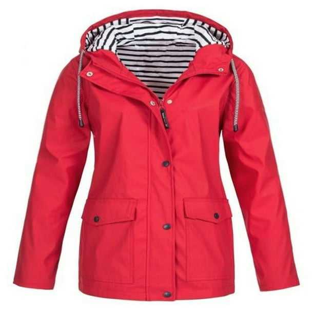 Chaqueta cortavientos con capucha de talla grande para mujer, abrigo de escalada, impermeable, para lluvia