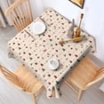 thumbnail image 2 of Beige Christmas Decoration Pattern Square Tablecloth,Waterproof Square Table Cover,Wipeable Spillproof Washable Table Cover for Home Kitchen Party Decor 52"x52"(132x132cm), 2 of 6