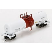 Athearn N Scale RTC 20,900-Gallon Acid Tank Car RCRX (White/Red Stripe) #1074