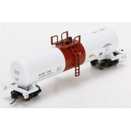 Athearn N Scale RTC 20,900-Gallon Acid Tank Car RCRX (White/Red Stripe) #1074