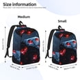 thumbnail image 2 of Disketp Cosmic Red Sparkle Dice Mochila de Lona Estampada, Mochila Escolar de Viaje Ligera para Estudiantes y Portátil-Small, 2 of 5