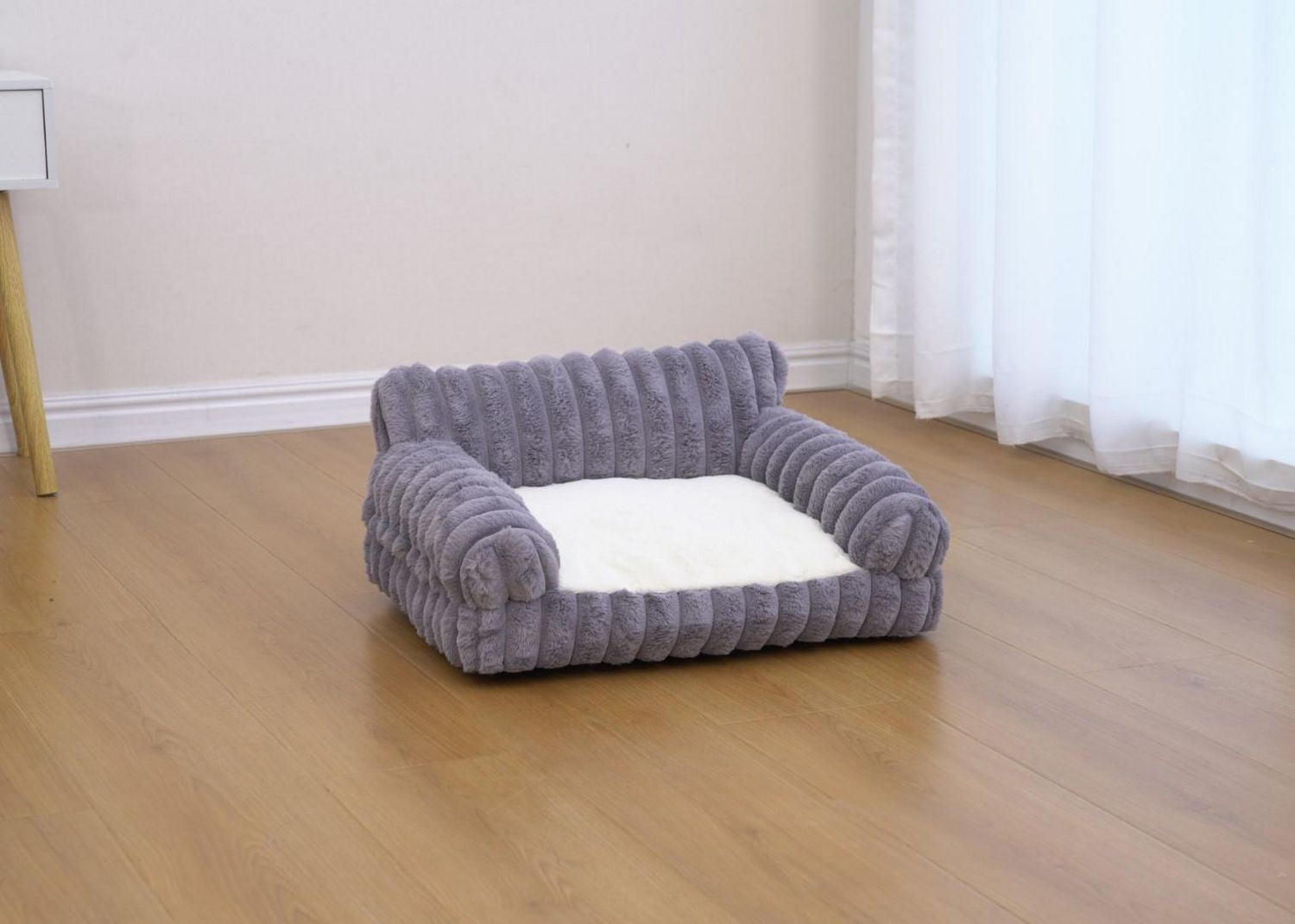Home4Cat Canapé Douillet pour Chiens et Chats, Taille Petite à Moyenne, Noir