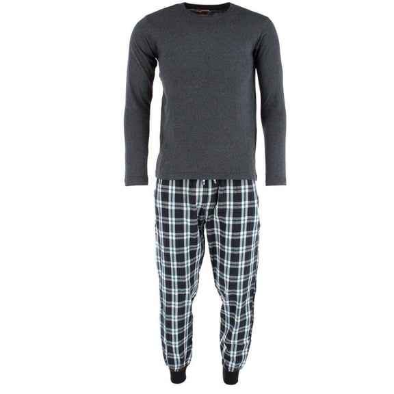 Ten West Apparel Plaid Jogger and Crew Long Sleeve Pajama Set (Men)