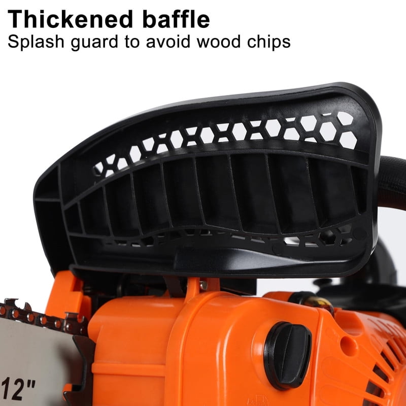 YNCE 2-Cycle 12-Inch Gas Chainsaw | 25.4cc Cordless Chain Saw for Wood Cutting, Tree Trimming, Farm & Home Garden Use | Automatic Oiler & Quick Start Engine