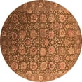 thumbnail image 1 of Ahgly Company Indoor Round Oriental Orange Industrial Area Rugs, 3' Round, 1 of 4