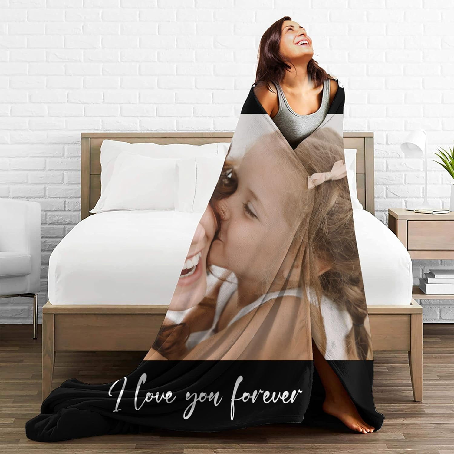 Customized Blankets with Photos Personalized Picture Collage Throw Blanket Soft Using My Own Photo Custom Personalized Christmas Warm Gifts for Women Men Family Friends