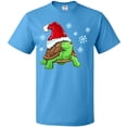 thumbnail image 3 of Inktastic Christmas Turtle in with Santa Hat and Snowflakes T-Shirt, 3 of 5