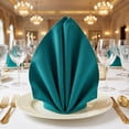 thumbnail image 3 of 12-Pack Cloth Napkins, Cotton Washable and Reusable - Ideal for Restaurant, Weddings, Events, Parties, Dining Table Peacock Green 17x17inch, 3 of 6