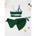 thumbnail image 6 of Esho Girls Swimsuits, Big Girls Solid 7-12 Bikinis Bathing Suit, 3 Pieces, Size 7-12T, 6 of 8