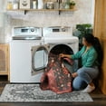 thumbnail image 5 of My Magic Carpet 2.5'x7' Machine Washable Non-Slip Kitchen Hallway Runner Rug, Ramage Indigo, 5 of 5