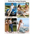 thumbnail image 3 of TEMOFON Linen Pants for Women Capris Summer Cropped Tapered Leg with Pockets Elastic Waistband Chinos Eyelet Ankle Hem Cotton Grey M, 3 of 9
