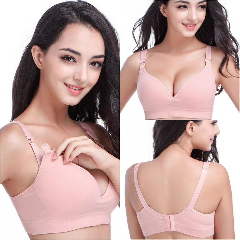 Clearance!New Seamless Padded Feeding Nursing Bras Women Ladies Wire-Free  Maternity Breastfeeding Bra B C Cup Clothes Skin Color M