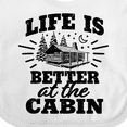 thumbnail image 4 of Inktastic Life is Better at The Cabin with Trees and Moon Boys or Girls Baby Bib, 4 of 4
