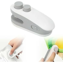 Mini Bag Sealer with Cutter and Magnet, 2 in 1 Bag Sealer Cutter, Mini Sealer for Plastic Bags, Rechargeable Portable Device for Chip Bags, Snacks, Plastic Food Storage (White 1PCS)