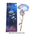 thumbnail image 3 of Monstrate Recuerdo duradero con una rosa dorada bellamente empaquetada lista para regalar con una cubierta holográfica iridiscente Kits de decoración para fiestas Lampara+caja+flores, 3 of 6
