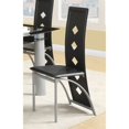 thumbnail image 2 of Coaster 121052 Fontana Dining Chair Black Vinyl Upholstery Set Of Two, 2 of 2
