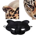 thumbnail image 3 of Máscara de mascarada de media cara Hosfairy Animal Leopard Halloween, 3 of 9