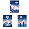 thumbnail image 1 of 11CT bordado completo montaña Luna algodón impresión punto de cruz decoración del hogar Likrtyny Arte deco, 1 of 9