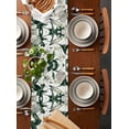 thumbnail image 2 of ERUNPONLY Summer Flower Table Runner - 36 Inch Long Lily Floral Watercolor Plant Country Cotton and Linen Blended Dress Scarves Farmhouse Table Runner for Kitchen Dining, Coffee Table, 13" x 36", 2 of 8