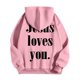 thumbnail image 4 of MHFRRA Sudaderas y Sudaderas Casuales para Hombre, Suéter Holgado con Estampado para Otoño E Invierno, Ropa de Calle Cómoda y de Moda para Uso Diario Rosa, 4 of 5