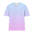 thumbnail image 4 of Pxiakgy Basic T Shirts for Women Women‘S Short Sleeve Gradient Color Fashion Round Neck Casual T Shirt Gradient Color Short Sleeve Casual Summer Tops Trendy Solid Loose Fit Tshirt Pink S, 4 of 5