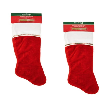 Merry Brite Do It Yourself Christmas Stockings W Glitter Pen 2