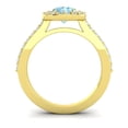 thumbnail image 4 of 1.35 Ct Natural Diamond Aquamarine Gemstone Latest Bridal Ring for Women Solid 14K Yellow Gold Size 6.5 by Diamond-Capitals, 4 of 8