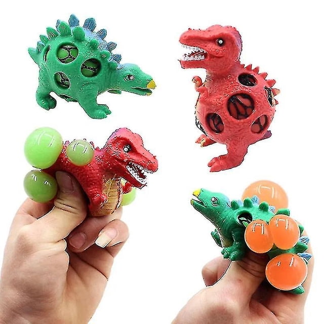 Pelota de silicona HUOGUO para ejercitar las manos con forma de dinosaurio y uva esponjosa