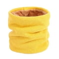 thumbnail image 3 of Audhol Neck Warmers for Women Winter Double Layered Plush Outdoor Pullover Couple Warm Solid Color Single Loop Knitted Neck Cover Neck Gaiter Women Yellow One Size, 3 of 5