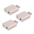 thumbnail image 1 of Tarjeta de sonido USB 7.1 externa (3 unidades) con conector de 3,5 mm para auriculares, micrófono y audio estéreo para PC, ordenador y portátil., 1 of 8