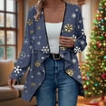 thumbnail image 2 of GigrtiJin Women Cardigan Outwear Christmas Printed Long Sleeve Trendy Casual Outcoat Lightweight Loose Jacket, 2 of 6