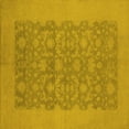 thumbnail image 1 of Ahgly Company Machine Washable Indoor Square Oriental Yellow Traditional Area Rugs, 5' Square, 1 of 4