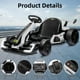 thumbnail image 4 of Historyli Kart eléctrico de 24 V,potente kart de drifting,asiento ajustable,velocidad de 13 km/h,luces LED,juguete para exteriores para niños de 6 a 15 años,color blanco, 4 of 6