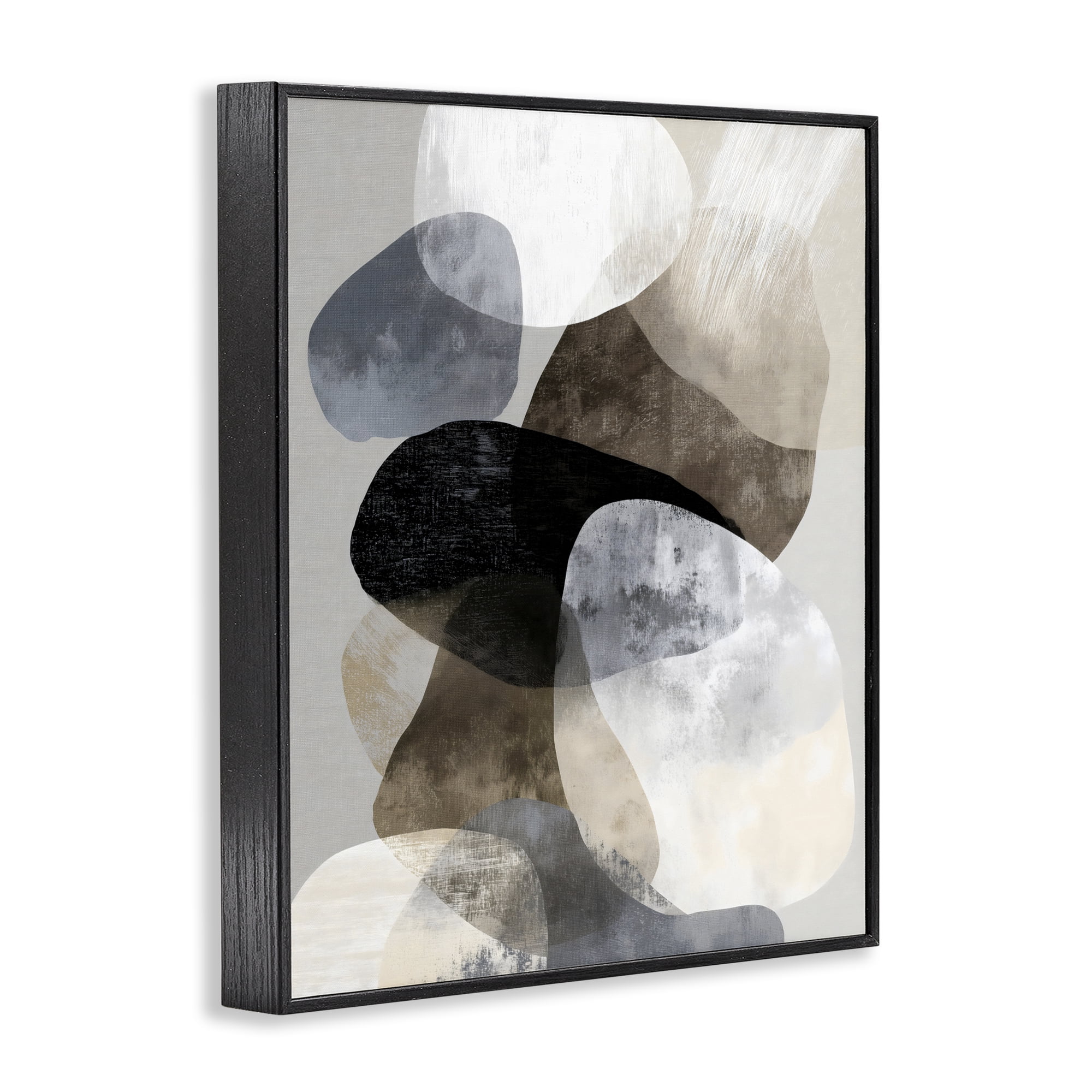 Stupell Industries Thoughts In Muted Layers Black Framed Giclee Art, design by Ink Drop Loft