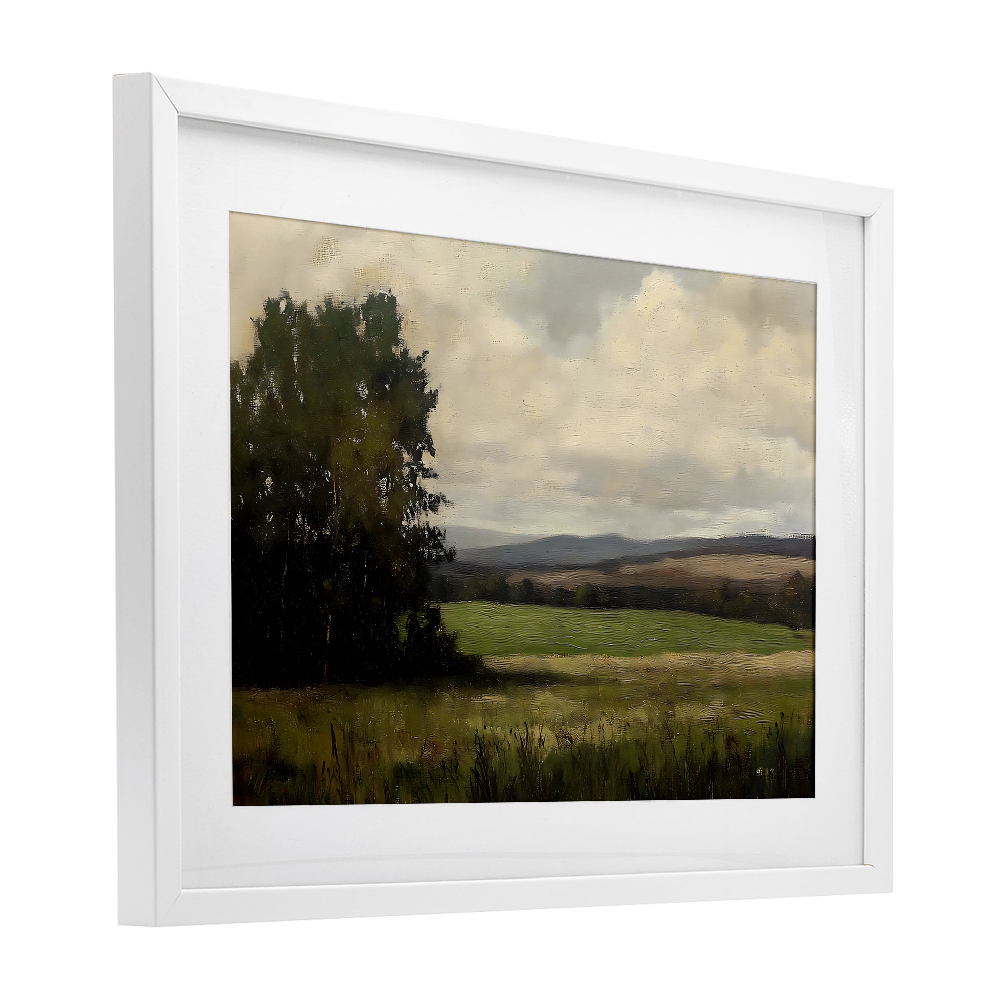 Stupell Industries Hills In The Distance White Framed Print Under Glass, design by Creative Studio