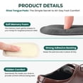 thumbnail image 6 of Welnove Shoe Tongue Pads Memory Foam Shoe Padding Cushion Soft Self Adhesive Inserts Filler for Boots Leather Shoes Loafers,2 Pairs,Size L,Black Color, 6 of 7