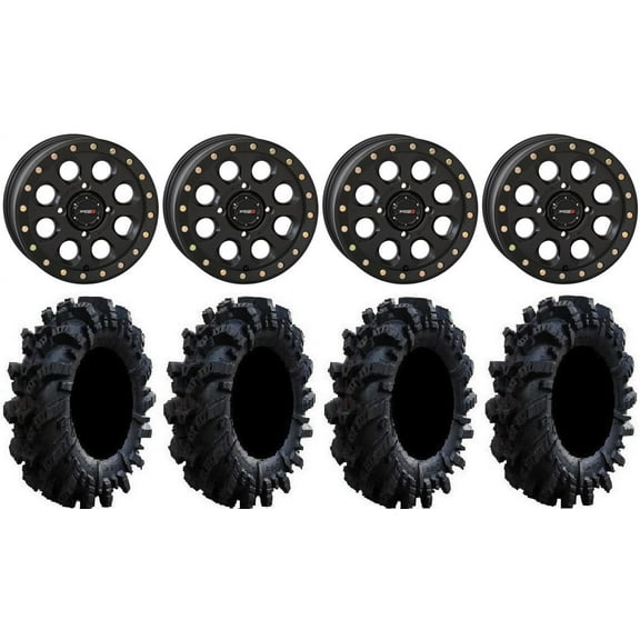 System 3 SB-7 14" Wheels Black (4 3) 30" Intimidator Tires Sportsman RZR Ranger