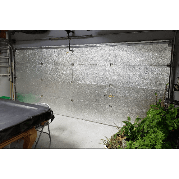 Garage Door Insulation 24" x 16ft Reflective Foam Core (1 Panel) R8 2 Car Size