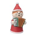 thumbnail image 2 of Adornos navideños para gatos, adornos navideños para árboles, decoraciones japonesas en miniatura, figuras decorativas para amantes de los gatos, gato acordeón Macarena Figuras de gatos de resina, 2 of 8