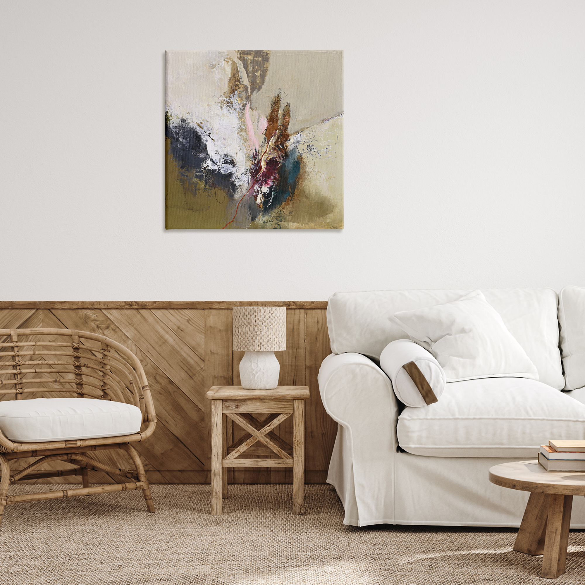 Earthy Mood Composition Canvas Wall Art, design by Design Fabrikken