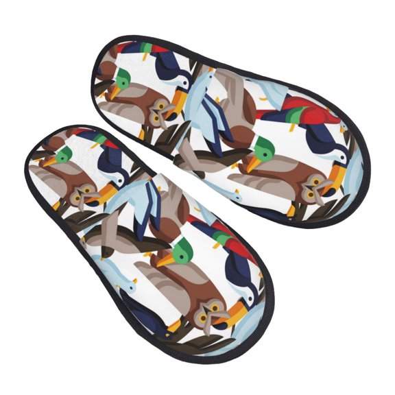 House Slippers for Women Men - parrot owl Lightweight House Shoes Fuzzy Slippers, Soft Slip-On Cozy House Slippers for Woman Indoor Outdoor