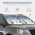thumbnail image 4 of JUNZAN Snowman And Christmas Tree Pattern Car Windshield Sun Shade | Reflective Sunshade | Foldable 2-Piece Sun Shield Protect Your Car | Fits Sedans, SUVs, Hatchbacks-Large, 4 of 6