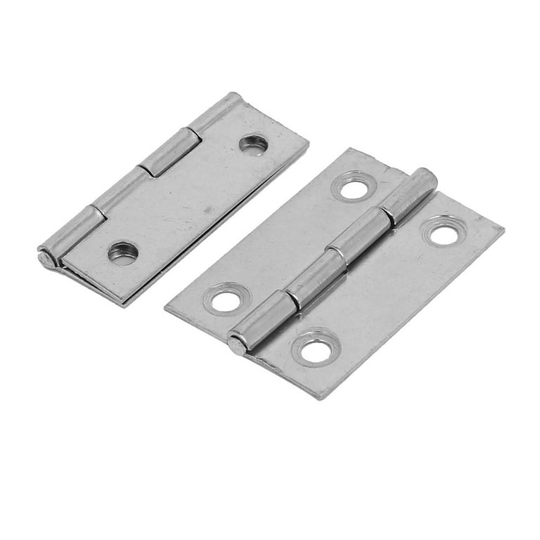 Unique Bargains Household Wardrobe Door Folding Butt Hinge Silver Tone 2 Length 20pcs