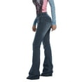 thumbnail image 2 of Douhoow Women Jeans Vintage Low Waist Pockets Flare Denim Pants Retro Cargo Trousers, 2 of 9