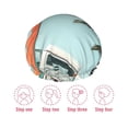 thumbnail image 5 of Kdxio Vintage Surf Van Beach Print Shower Cap for Women,Elastic and Reusable,Double Waterproof Layers Bathing Hat, 5 of 6