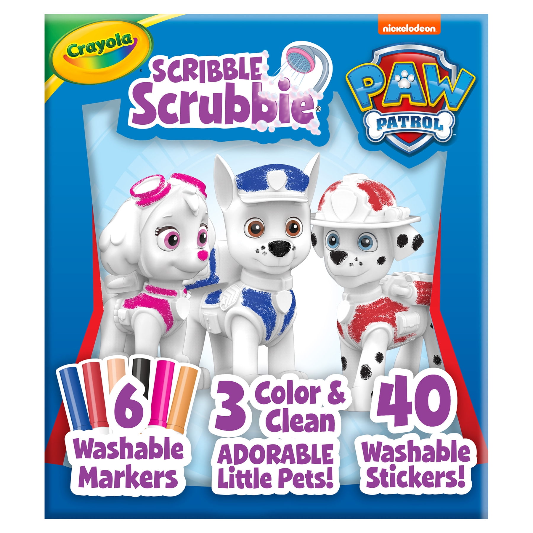 Crayola Scribble Scrubbie Paw Patrol 3 Count Deluxe Set
