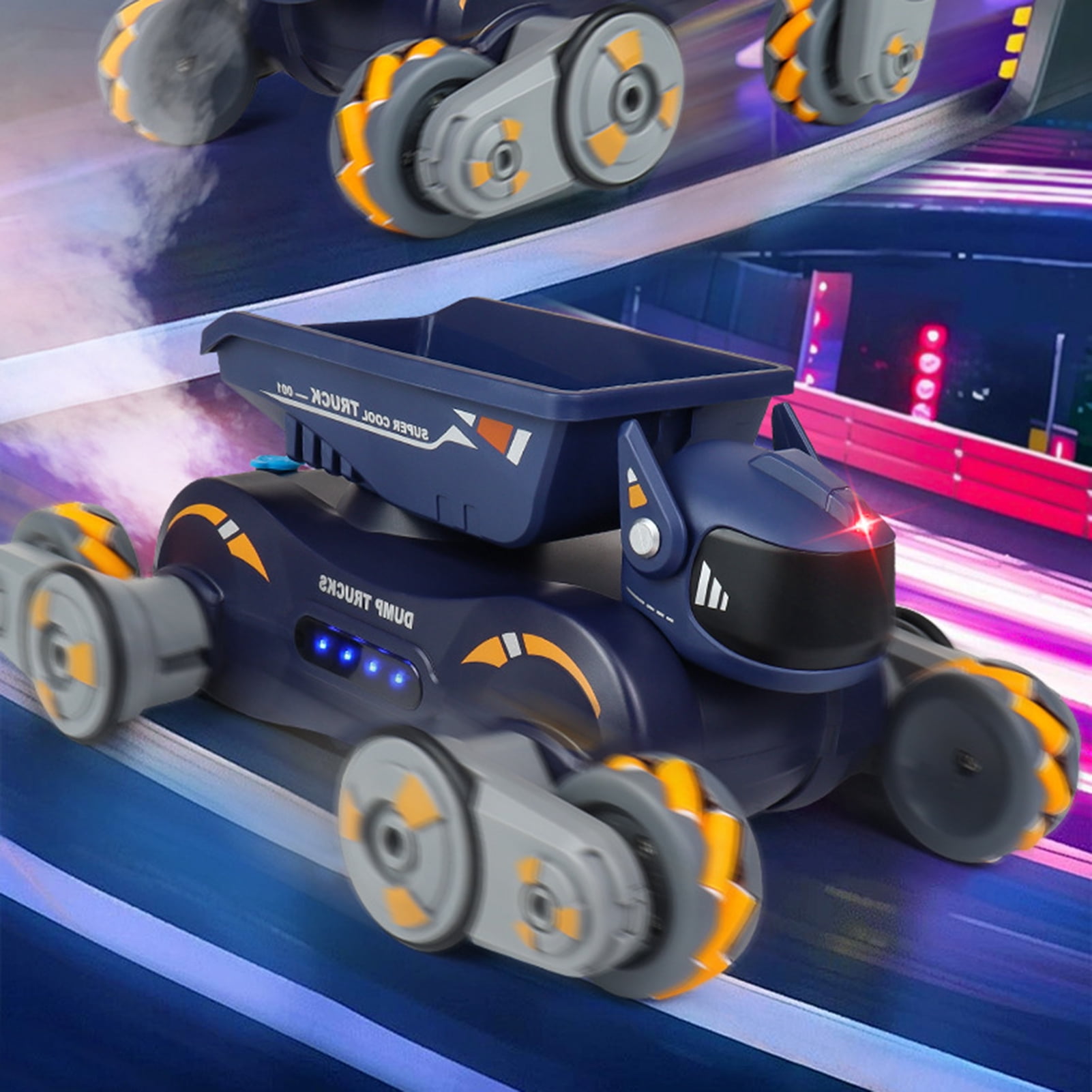 Birinta 2.4GHz Remote Control Car with Light Music Spraying Gesture Sensing Robot Dog Toy Electric RC Stunt Car Crawler Vehicle