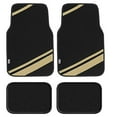 thumbnail image 1 of FH Group Carpet Liners Car Floor Mats with Faux Leather Stripes - Full Set, 1 of 5
