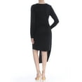 thumbnail image 2 of bar III Womens Solid Asymmetrical Dress, Black, Medium, 2 of 2