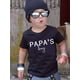 thumbnail image 1 of Papa's Boy" Cotton T-Shirt for Boys - Soft & Comfortable Casual Round Neck Short Sleeve Tee, Black with White Letter Print, Perfect for Summer, 1 of 6